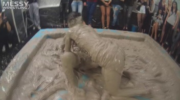 Messy Wrestling: Fashion Freaks Throw Down In The Mud - Watch Them Roar! Screencap 49 on www.sinx.com