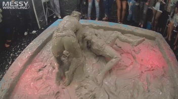 Messy Wrestling: Fashion Freaks Throw Down In The Mud - Watch Them Roar! Screencap 55 on www.sinx.com