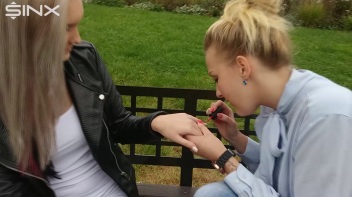 Long Nails Get Painted By Babe Screencap 2 on www.sinx.com