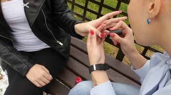 Long Nails Get Painted By Babe Screencap 22 on www.sinx.com