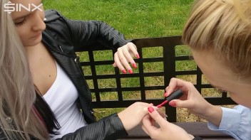 Long Nails Get Painted By Babe Screencap 29 on www.sinx.com