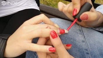 Long Nails Get Painted By Babe Screencap 31 on www.sinx.com