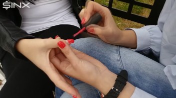 Long Nails Get Painted By Babe Screencap 38 on www.sinx.com