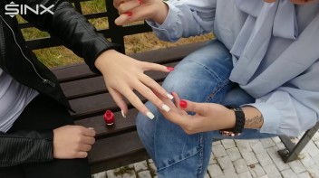 Long Nails Get Painted By Babe Screencap 4 on www.sinx.com