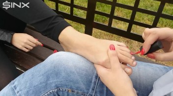 Long Nails Get Painted By Babe Screencap 43 on www.sinx.com