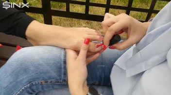 Long Nails Get Painted By Babe Screencap 45 on www.sinx.com