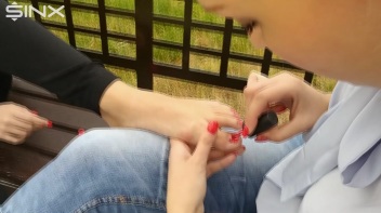 Long Nails Get Painted By Babe Screencap 46 on www.sinx.com