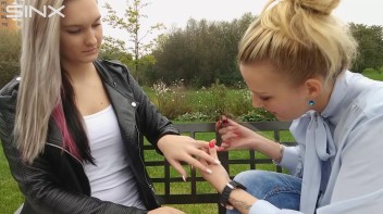 Long Nails Get Painted By Babe Screencap 7 on www.sinx.com