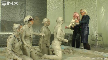 Wet and Messy Mud Wrestling Screencap 13 on www.sinx.com