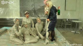 Wet and Messy Mud Wrestling Screencap 18 on www.sinx.com