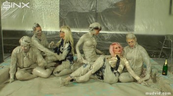 Wet and Messy Mud Wrestling Screencap 25 on www.sinx.com