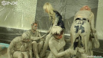 Wet and Messy Mud Wrestling Screencap 29 on www.sinx.com