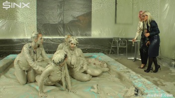 Wet and Messy Mud Wrestling Screencap 3 on www.sinx.com