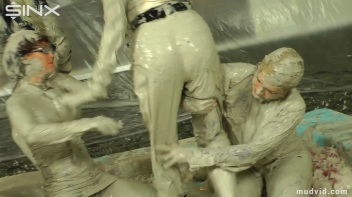 Wet and Messy Mud Wrestling Screencap 35 on www.sinx.com