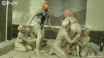 Wet and Messy Mud Wrestling Screencap 36 on www.sinx.com