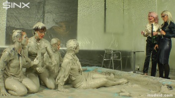 Wet and Messy Mud Wrestling Screencap 4 on www.sinx.com