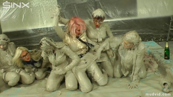 Wet and Messy Mud Wrestling Screencap 41 on www.sinx.com