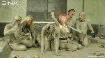 Wet and Messy Mud Wrestling Screencap 42 on www.sinx.com