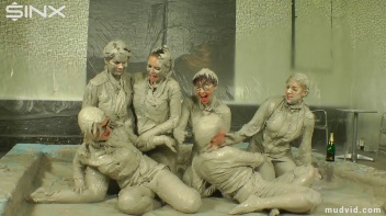 Wet and Messy Mud Wrestling Screencap 54 on www.sinx.com