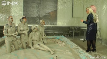 Wet and Messy Mud Wrestling Screencap 9 on www.sinx.com