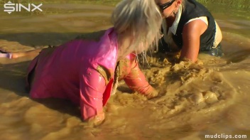 Mud Wrestling Catfighting Babes Dirty Dunking - Cam 1 Screencap 41 on www.sinx.com