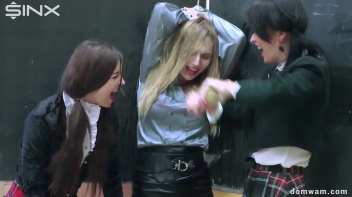Bratty Schoolgirls Tie Up Their Teacher For WAM Fun - Cam 1 Screencap 85 on www.sinx.com