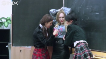 Bratty Schoolgirls Tie Up Their Teacher For WAM Fun - Cam 1 Screencap 87 on www.sinx.com