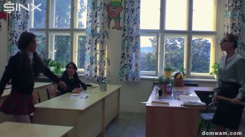 Bratty Schoolgirls Tie Up Their Teacher For WAM Fun - Cam 1 Screencap 10 on www.sinx.com