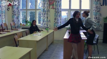 Bratty Schoolgirls Tie Up Their Teacher For WAM Fun - Cam 1 Screencap 16 on www.sinx.com