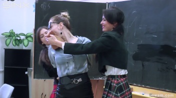Bratty Schoolgirls Tie Up Their Teacher For WAM Fun - Cam 1 Screencap 54 on www.sinx.com