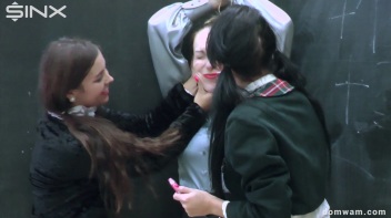 Bratty Schoolgirls Tie Up Their Teacher For WAM Fun - Cam 1 Screencap 66 on www.sinx.com