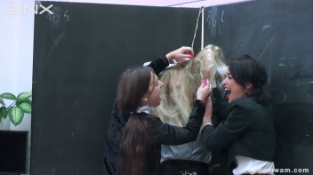 Bratty Schoolgirls Tie Up Their Teacher For WAM Fun - Cam 1 Screencap 76 on www.sinx.com