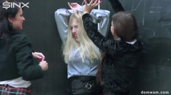Bratty Schoolgirls Tie Up Their Teacher For WAM Fun - Cam 1 Screencap 81 on www.sinx.com