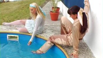 Cool Water Massages Their Fully Clothed Bodies Screencap 3 on www.sinx.com