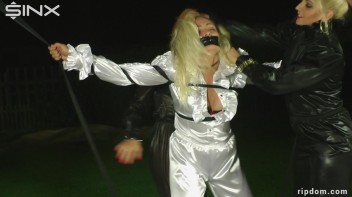 Hot Blonde Strung Up In Her Shredded Clothes And Suffering - 1 Screencap 15 on www.sinx.com