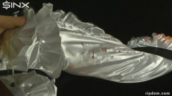 Hot Blonde Strung Up In Her Shredded Clothes And Suffering - 1 Screencap 25 on www.sinx.com