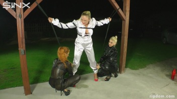 Hot Blonde Strung Up In Her Shredded Clothes And Suffering - 1 Screencap 5 on www.sinx.com