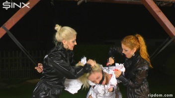 Hot Blonde Strung Up In Her Shredded Clothes And Suffering - 1 Screencap 74 on www.sinx.com