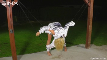 Hot Blonde Strung Up In Her Shredded Clothes And Suffering - 1 Screencap 77 on www.sinx.com