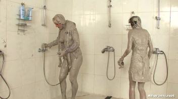 Eurobabe Post Mud Fight Shower Down Screencap 1 on www.sinx.com