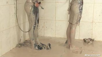 Eurobabe Post Mud Fight Shower Down Screencap 11 on www.sinx.com