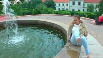 Brunette's Wet And Messy Water Frolic Screencap 2 on www.sinx.com