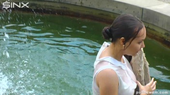 Brunette's Wet And Messy Water Frolic Screencap 32 on www.sinx.com