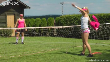 Tennis Girls Catfight and Get Soaking Wet - Cam 2 Screencap 18 on www.sinx.com