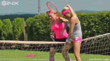 Tennis Girls Catfight and Get Soaking Wet - Cam 2 Screencap 20 on www.sinx.com