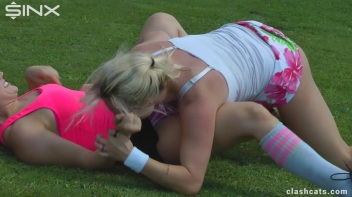 Tennis Girls Catfight and Get Soaking Wet - Cam 2 Screencap 25 on www.sinx.com