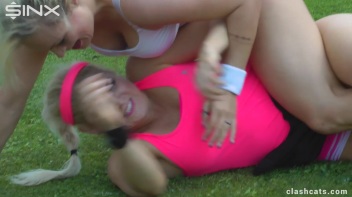 Tennis Girls Catfight and Get Soaking Wet - Cam 2 Screencap 26 on www.sinx.com