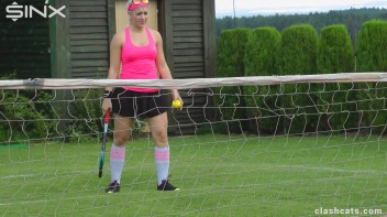 Tennis Girls Catfight and Get Soaking Wet - Cam 2 Screencap 3 on www.sinx.com