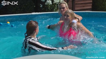 Tennis Girls Catfight and Get Soaking Wet - Cam 2 Screencap 61 on www.sinx.com