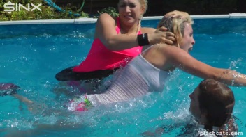 Tennis Girls Catfight and Get Soaking Wet - Cam 2 Screencap 64 on www.sinx.com